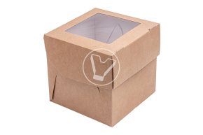 Packaging for muffins ECOMUF 1, 1 compartment, 100*100*100 mm