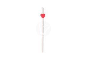 Bamboo skewer "Heart", red, 12cm