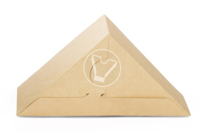 Sandwich packaging Sandwich 60, 130*130*60 mm, craft, triangular, DoECO