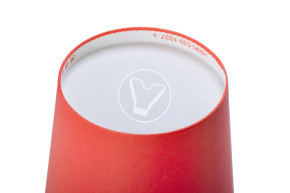 Cтакан бумажный 400 мл, красный, однослойный, d 90 мм