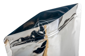 Metallic pouch with zip lock, 170*265 mm (40+40), 140 microns