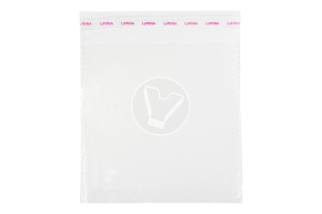Transparent bag with adhesive tape, 15*15 cm, 25 microns
