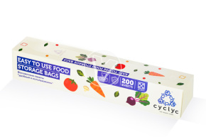 Produce plastic bag in a roll, 25*35cm, 250pcs, transparent Cyclic