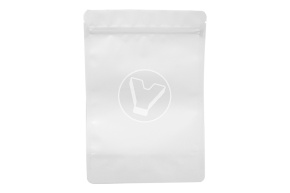 Metallic pouch bag with zip lock, 170*260 mm (45+45), 140 microns white, matte
