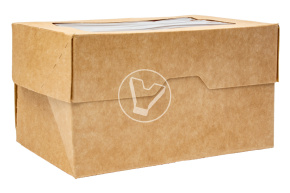 Ланч-бокс самосборный OneBox 1200 мл, крафт