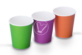 Стакан 250 мл (280 мл до края), двухслойный, Waffle Color (БУМ, Formacia)