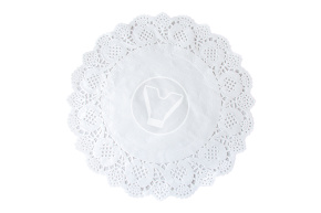 Paper lace doilies, round, d 300 mm, white, 250 pcs/pack