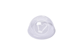 Plastic cup dome lid, with hole
