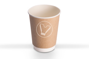 Cтакан бумажный 350 мл, крафт, двухслойный, d 90 мм