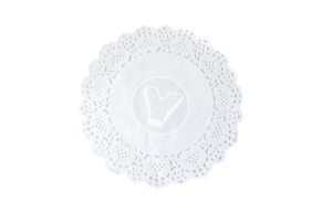 Paper lace doilies, round, d 260 mm, white, 250 pcs/pack