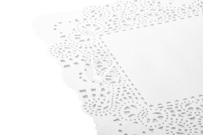 Paper lace doilies, rectangular, 300*400 mm, white, 250 pcs/pack, Deco