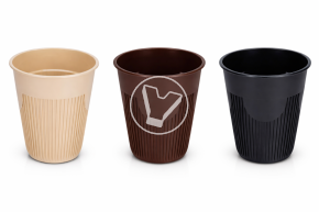 Cup 400 ml, for hot drinks, beige, PP