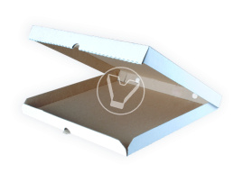 Pizza box, 250*250*40 mm, corrugated, white