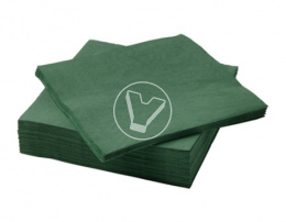 Napkins 33*33 cm green, 1 layer, 300 pcs/pack