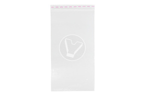 Transparent bag with adhesive tape, 16*30 cm, 25 microns