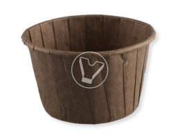 Baking cup "Muffin" MFF50/40W, brown, d 50 mm, height 40 mm, 100 pcs/pack