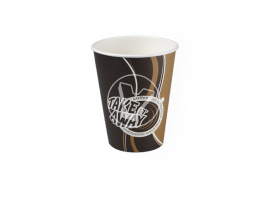 Стакан бумажный 250 мл, d-80 мм, для горячего, Take away