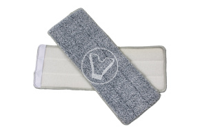 Flat mop with bucket 6 l, with two compartments for spinning, LV-F02