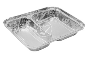 Aluminum container C2, with 2 sections, 225*170*42 mm, Lamina