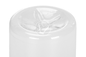 Round bottle with wide neck without lid, 300ml, transparent