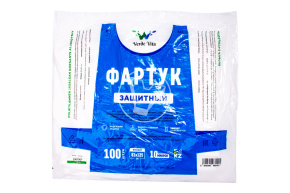 Фартук одноразовый, белый, 100 шт/уп, VerdeVita