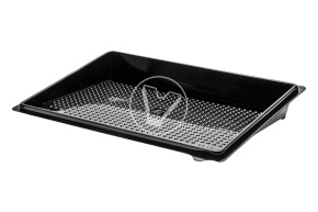 Sushi bottom SpK-24, black, 235*162*30 mm, Stirolplast