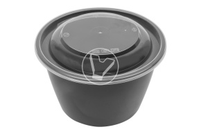 Контейнер суповой К144, 750 мл, черный, без крышки