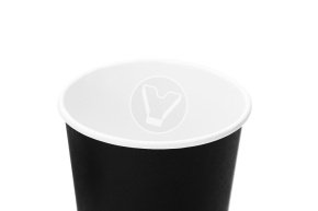Cтакан бумажный 400 мл, черный, однослойный, d 90 мм