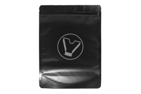 Metallic pouch bag with zip lock, 200*300 mm (45+45), 140 microns, black, matte