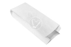 Bag with V bottom, white, EDF, 100*60*301 mm