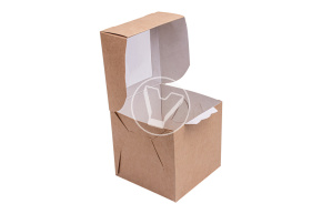 Упаковка для маффинов ECOMUF 1, 1 отделение, 100*100*100 мм