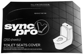 Sync toilet seat paper, 250 pcs/pack