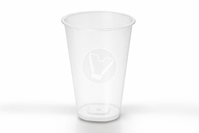 Стакан с квадратным дном 375мл, прозрачный