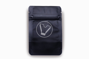 Пакет металлизированный дой-пак с замком зип-лок, 80*120 мм (35+35), 140 мкм, черный, матовый