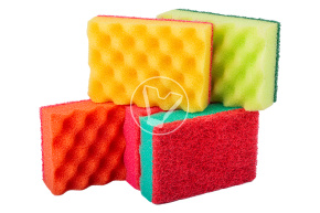 Губка кухонная с ребристой поверхностью, 5 шт/уп, Мистер Бульк