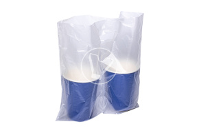 Cup holder package with handle, 2 compartments