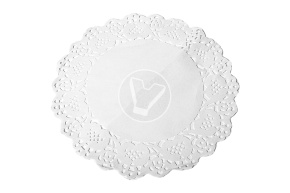 Paper lace doilies, round, d 260 mm, white, 250 pcs/pack