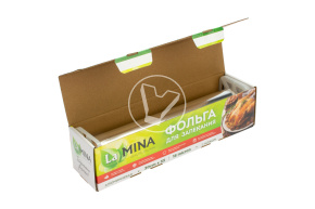 Foil in a case with a built-in knife, width 30 cm, 55 m, 18 microns