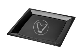 Тарелка квадратная, плоская, 172*172 мм, черная