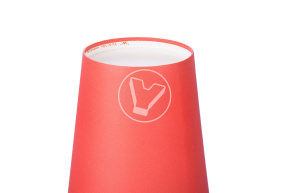 Стакан 250 мл, красный, d 80 мм, Unikscup