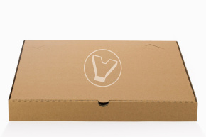 Pizza box, 330*330*40 mm, corrugated, craft