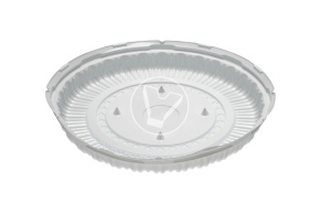 Cake container, white, T-265, diameter 265 mm