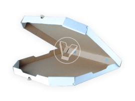 Pizza box, 350*350*40 mm, corrugated, white