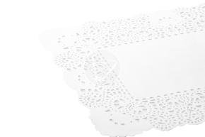 Paper lace doilies, rectangular, 250*350 mm, white, 250 pcs/pack, Deco