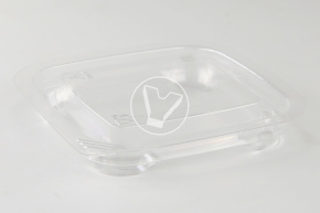 Lid for container SpK-0909K, 93*93*15 mm, transparent, StirolPlast