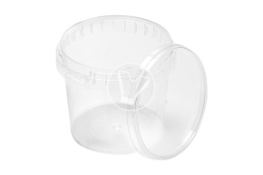 Jar with lid, transparent, d 95 mm, 365 ml