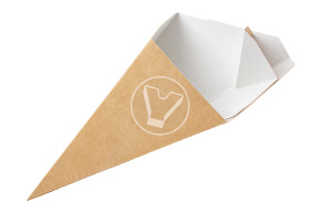 Бумажный конус для фри ECO CONE, размер L, Verde Vita