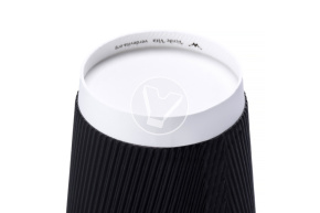 Glass 400 ml, double-layer, corrugated for hot, black