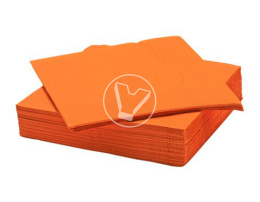 Салфетки 24*24 см оранжевые, 1 слой, 400 шт/уп