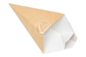 Бумажный конус для фри ECO CONE, размер L, Verde Vita